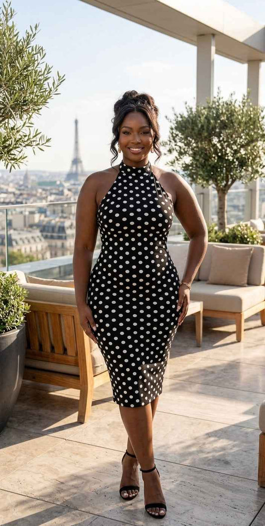 Polka Dot Midi Dress