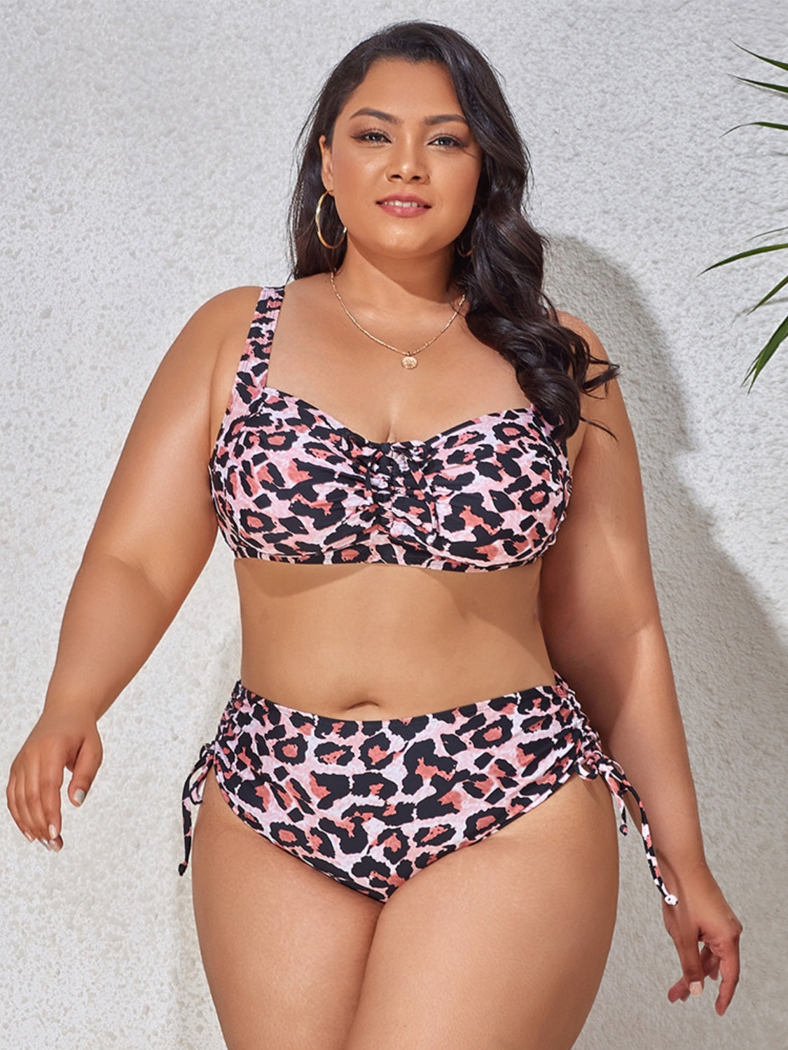 Plus Size Printed Wide Strap Two-Piece Swim Set | Sugarz Chique Boutique