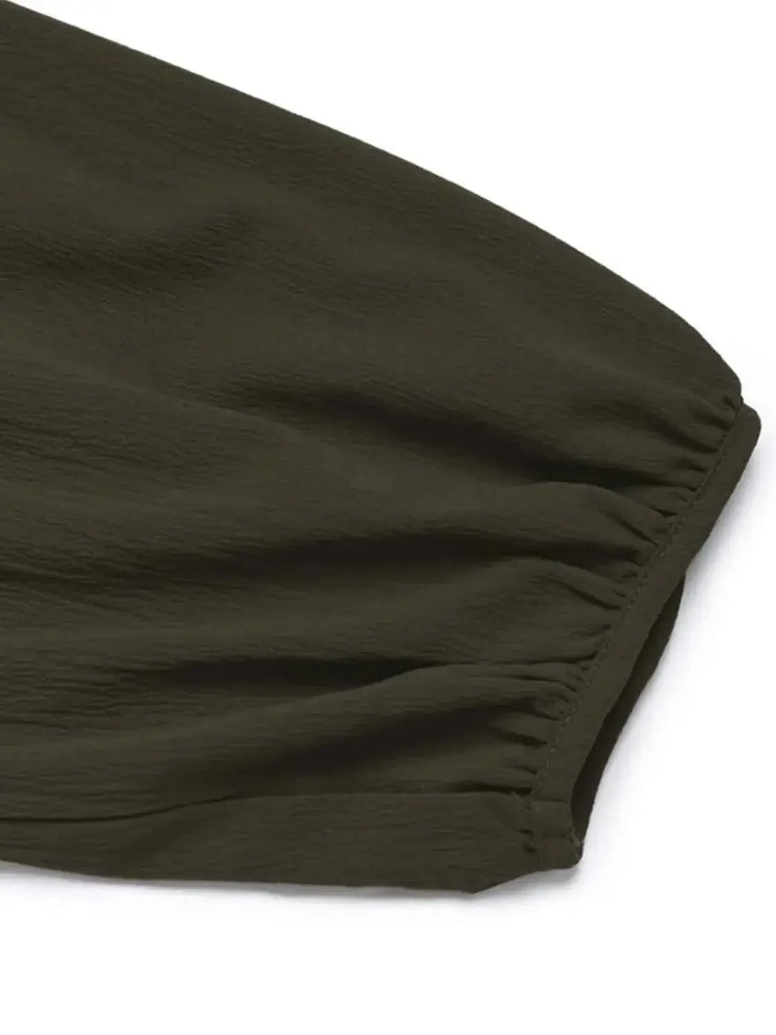 Button Front Balloon Sleeve Dress