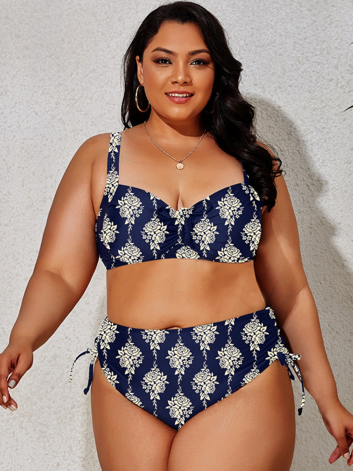 Plus Size Printed Wide Strap Two-Piece Swim Set | Sugarz Chique Boutique