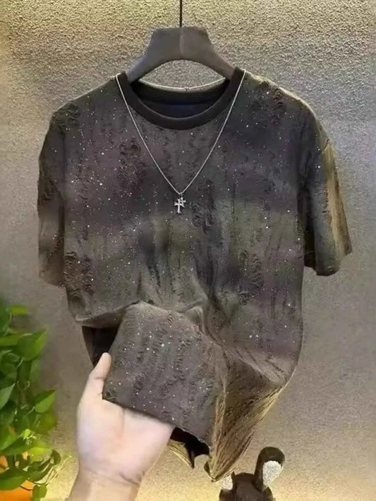 Men's Distressed Short Sleeve T-Shirt | Sugarz Chique Boutique