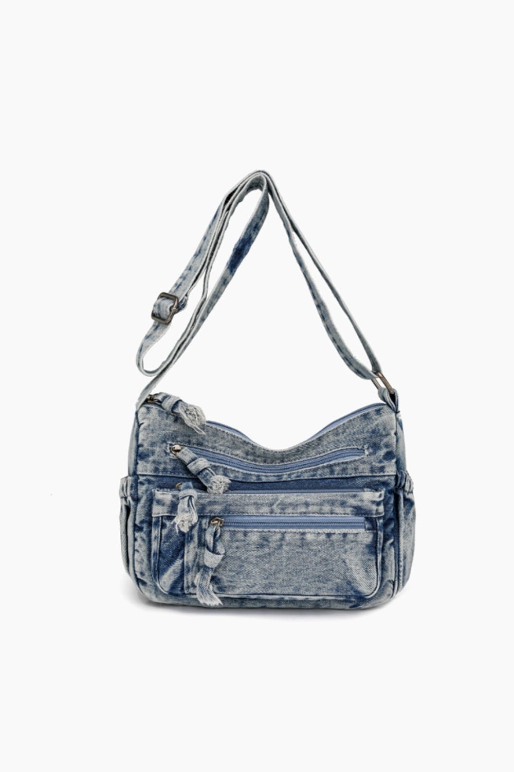 Adjustable Strap Denim Crossbody Bag | Sugarz Chique Boutique