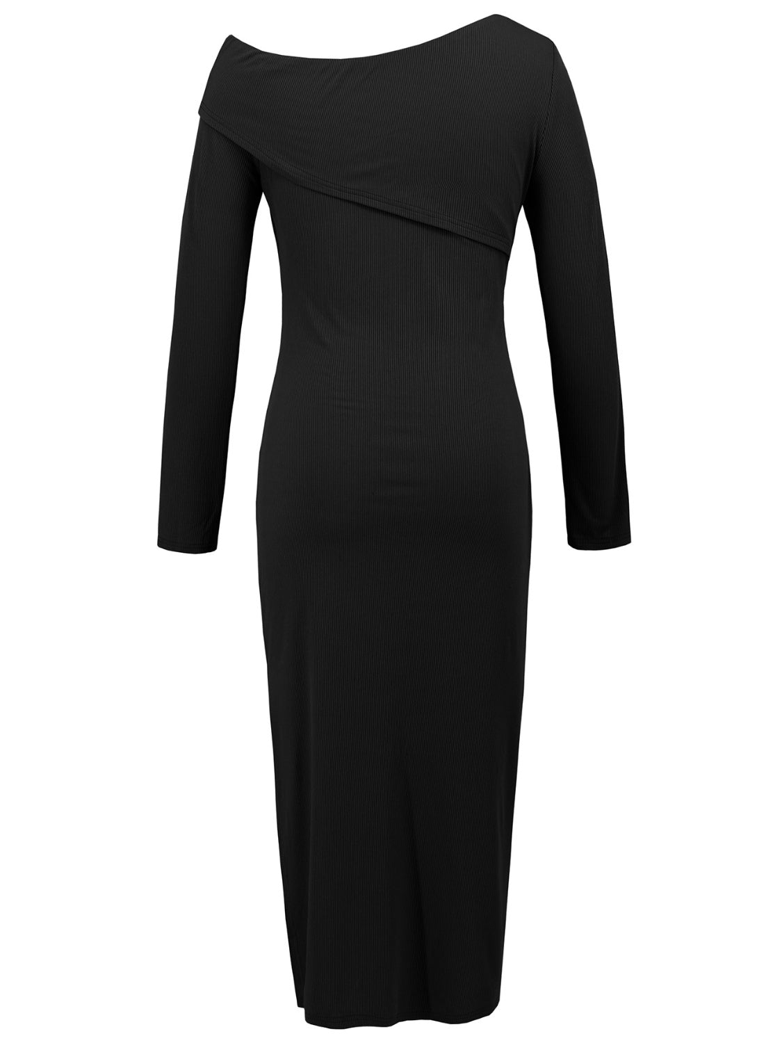 Slit One Shoulder Long Sleeve Dress | Sugarz Chique Boutique