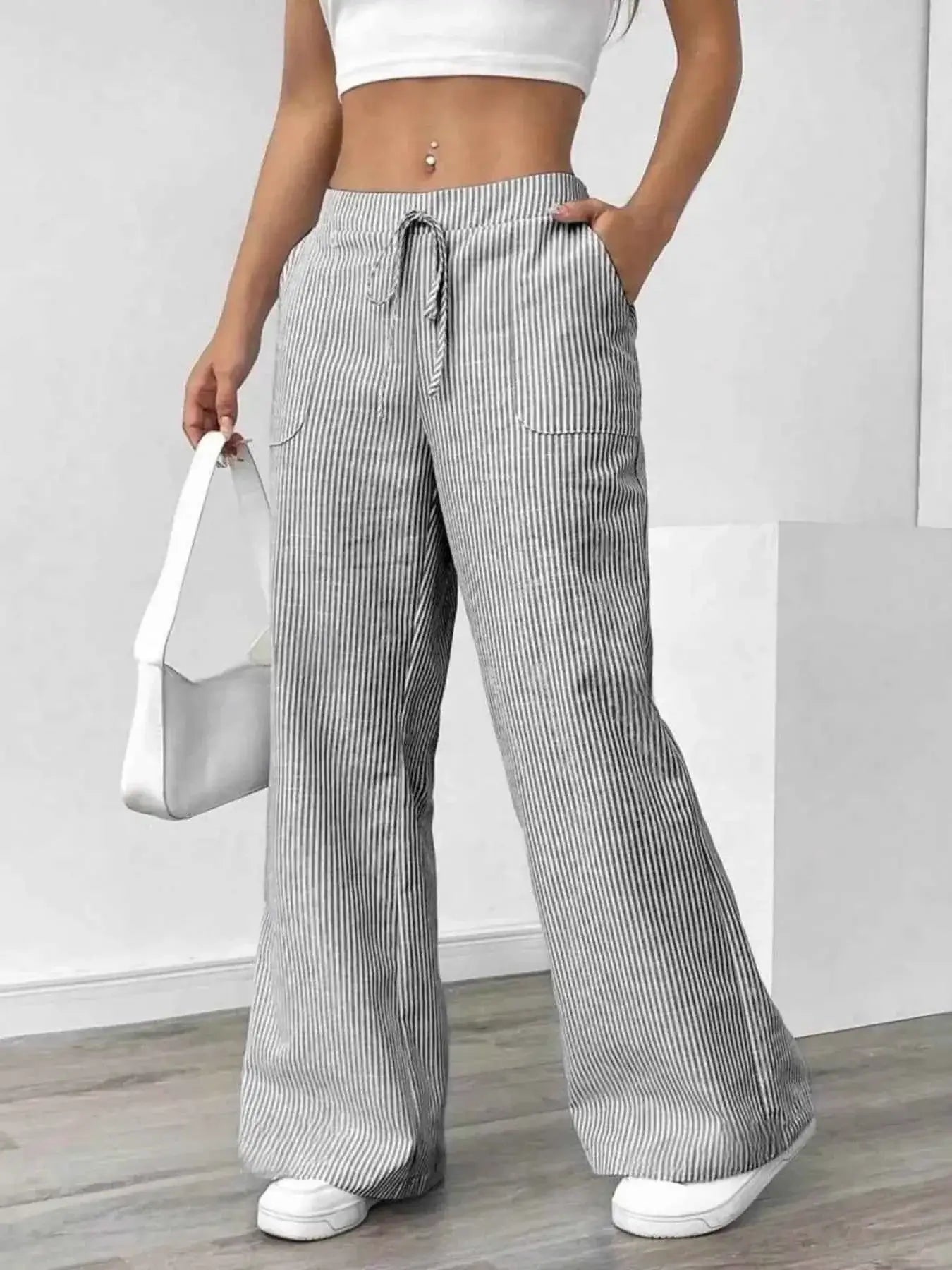 Striped Wide Leg Pants