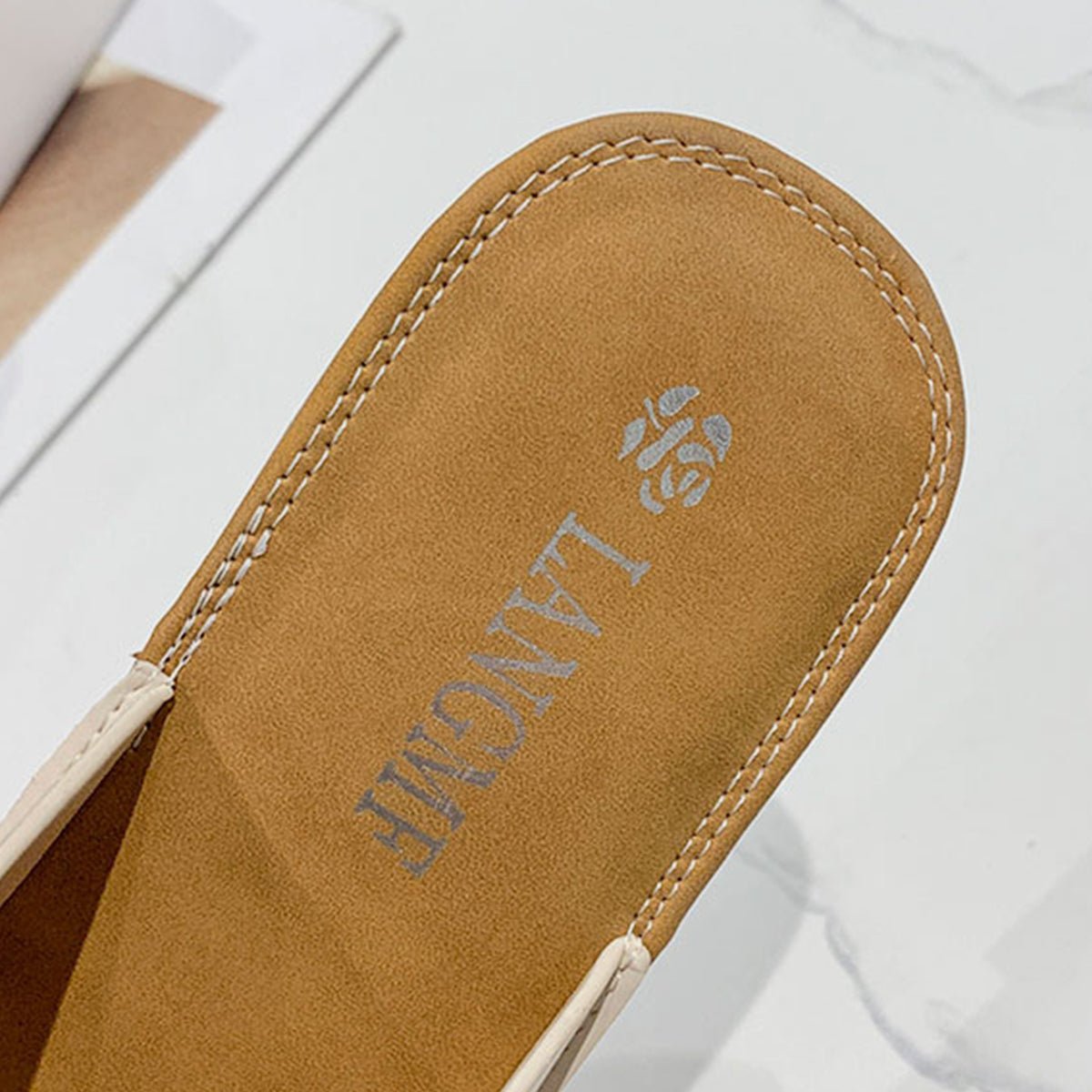 Bow PU Leather Flat Sandals | Sugarz Chique Boutique