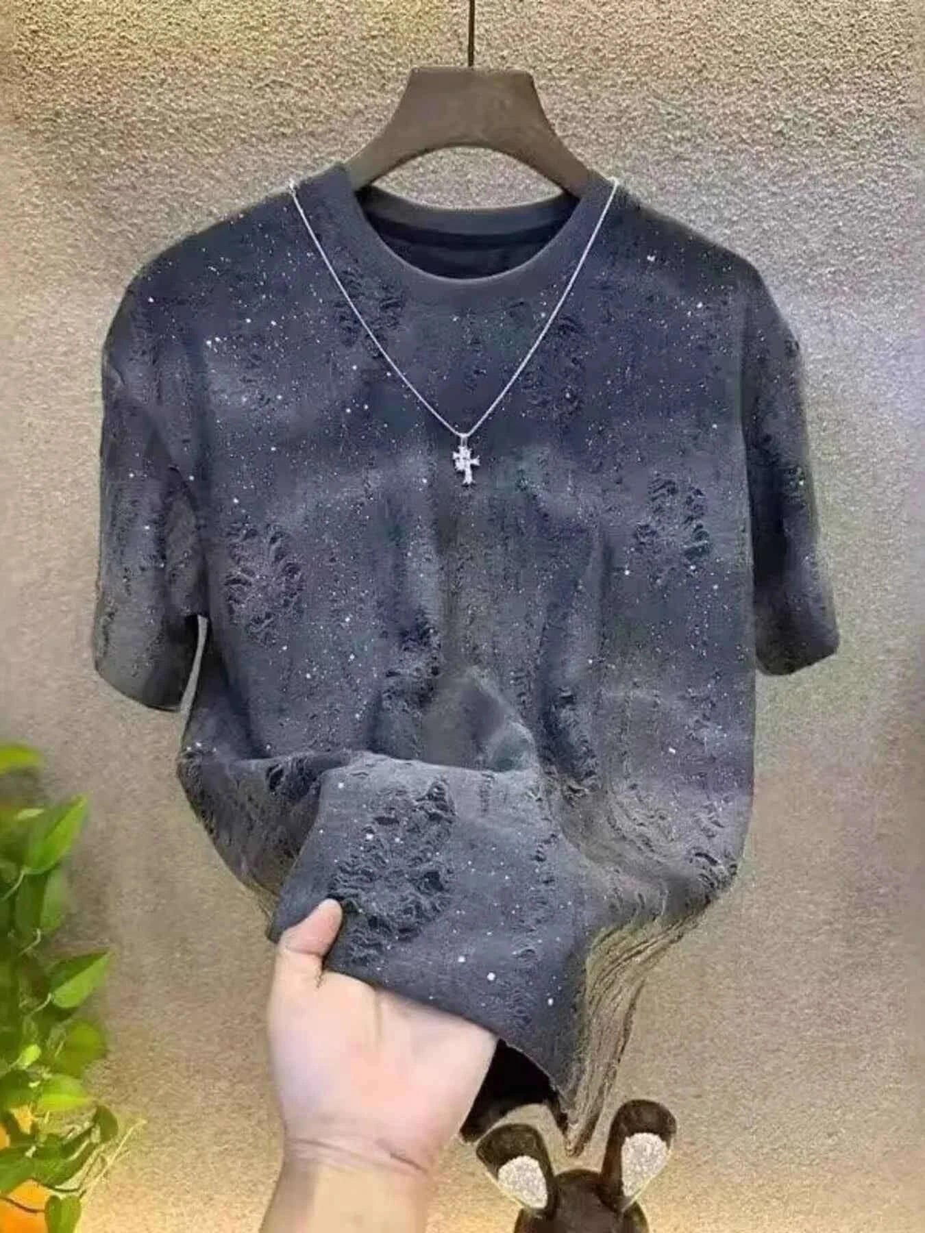 Men's Distressed Short Sleeve T-Shirt