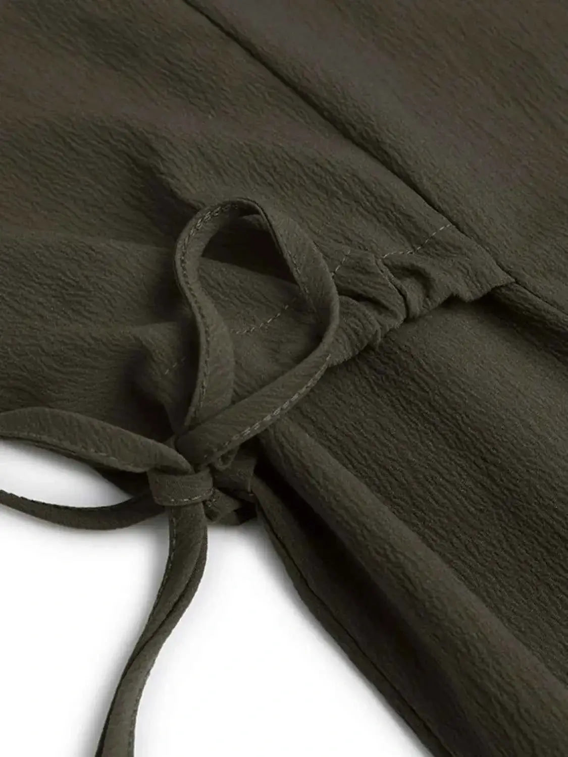 Button Front Balloon Sleeve Dress