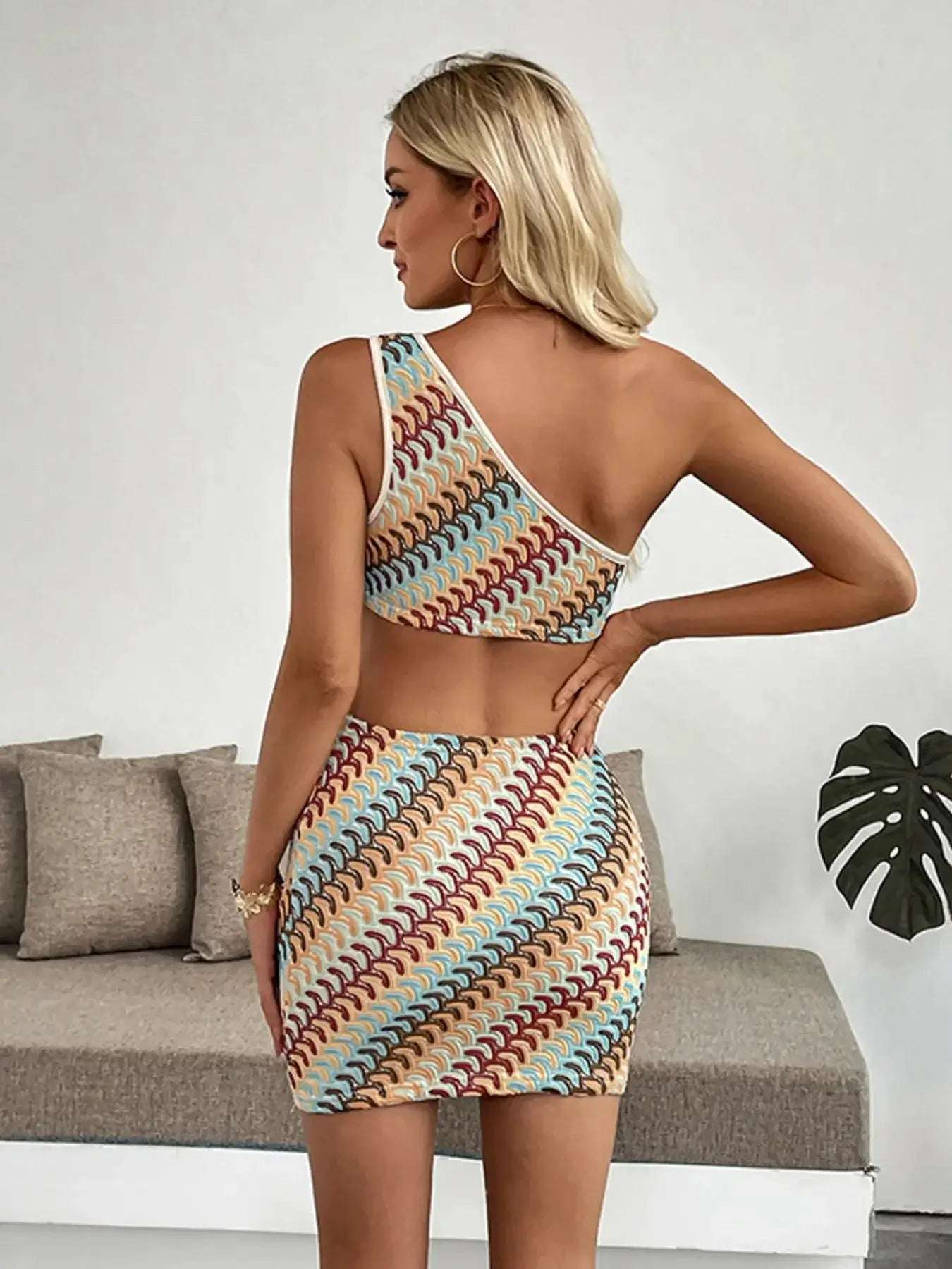 Single Shoulder Cutout Mini Dress | Sugarz Chique Boutique