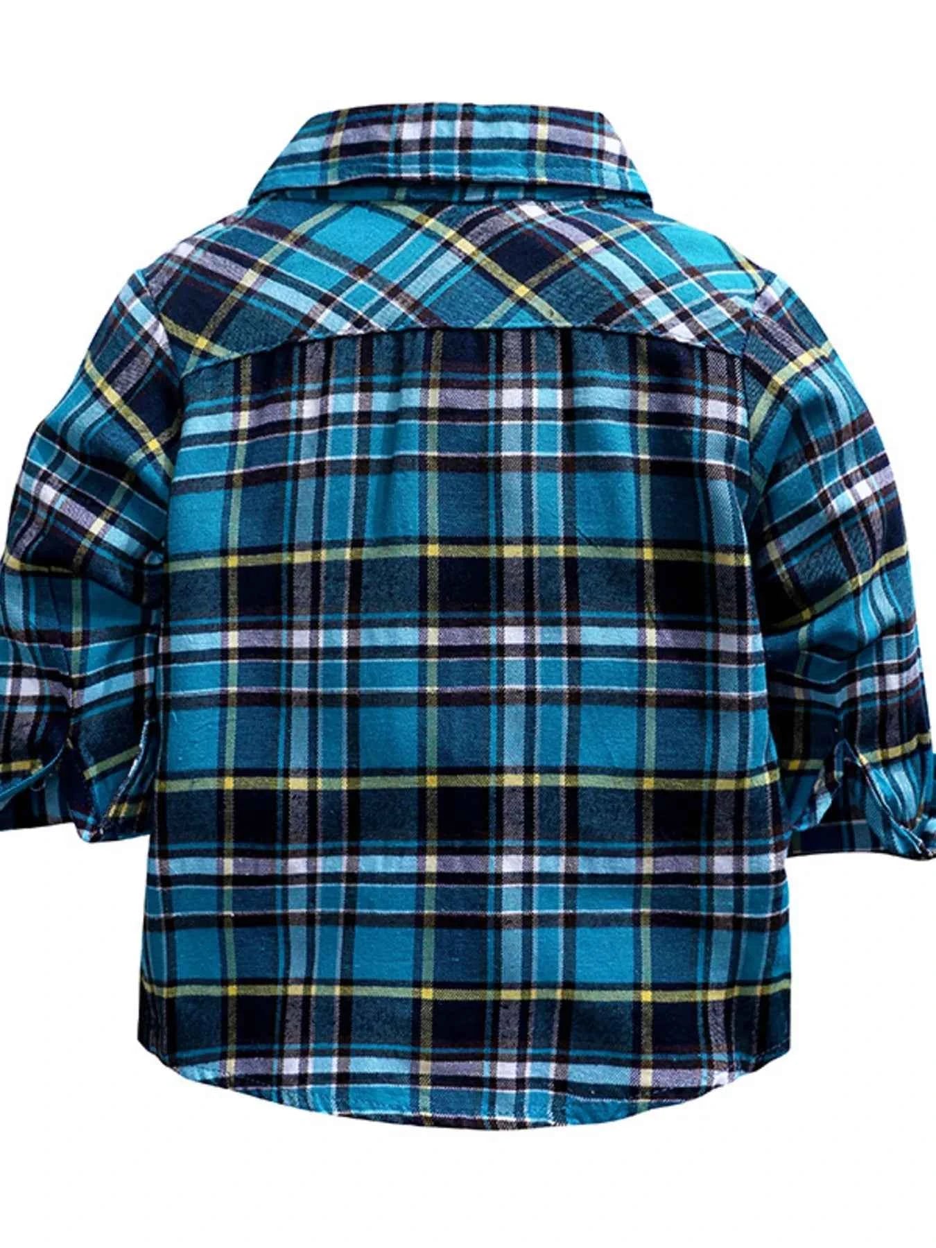 Children's Plaid Shirt & Distressed Jeans with Suspenders Set