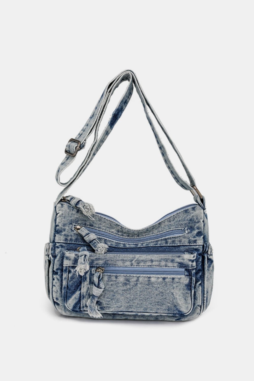 Adjustable Strap Denim Crossbody Bag | Sugarz Chique Boutique