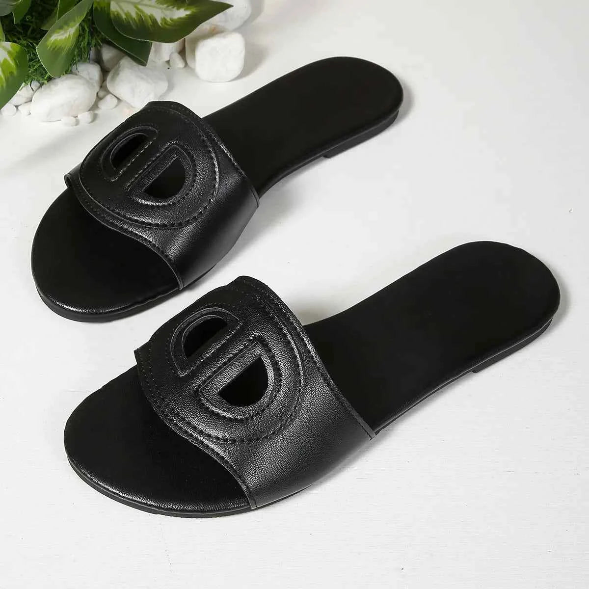 Open Toe Flats Sandals | Sugarz Chique Boutique
