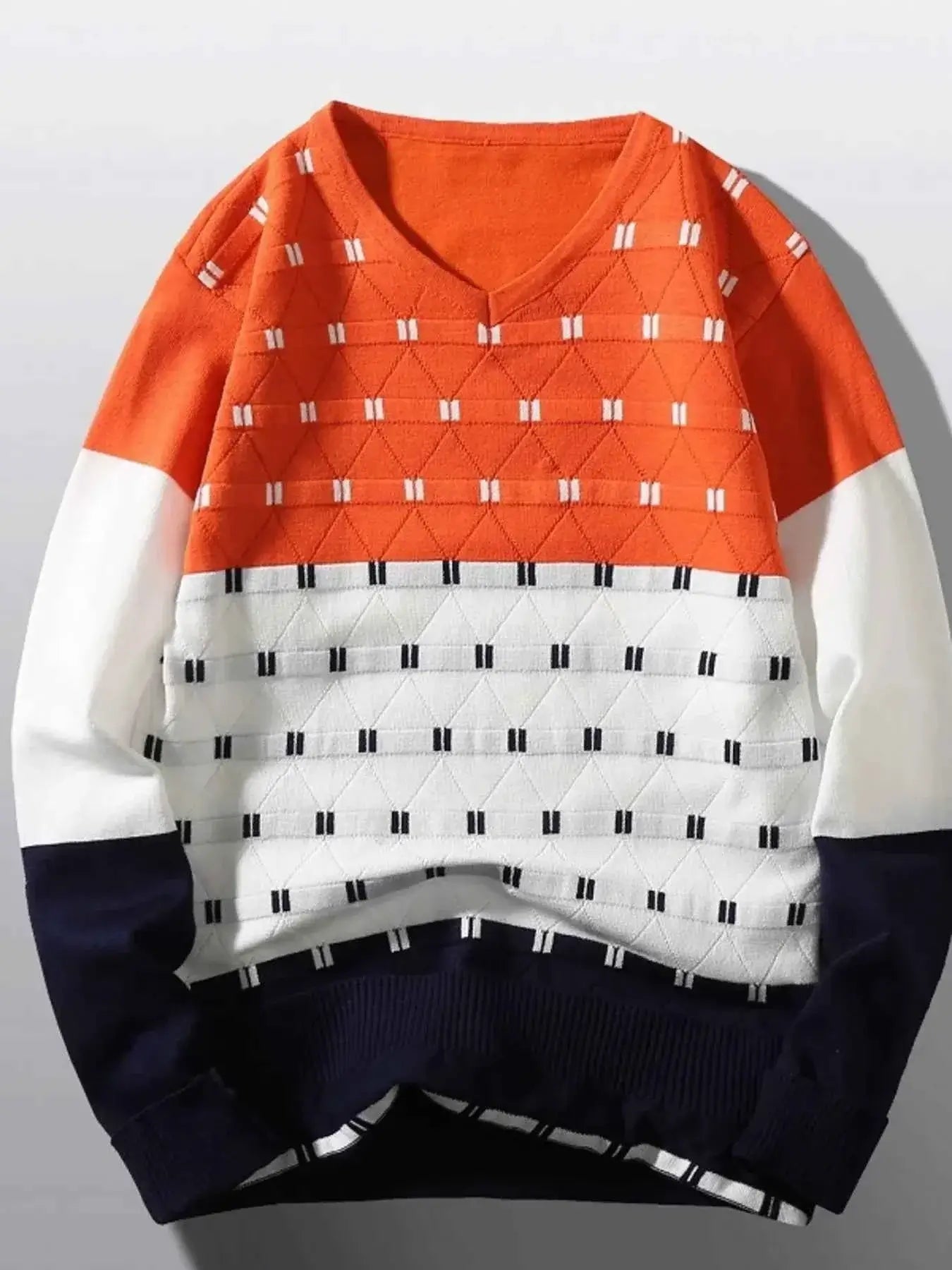 Men's V-Neck Long Sleeve Sweater