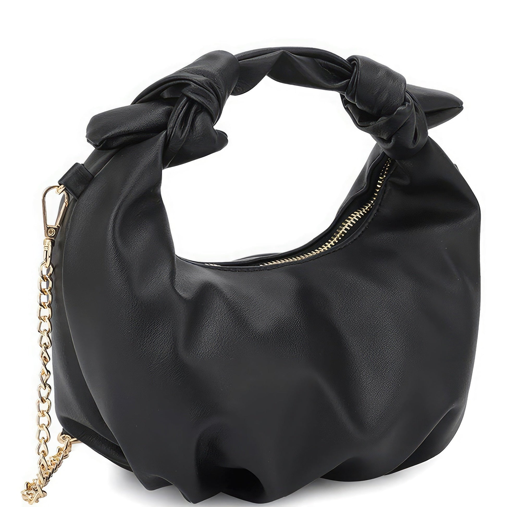 Smooth Round Handle Zipper Bag | Sugarz Chique Boutique