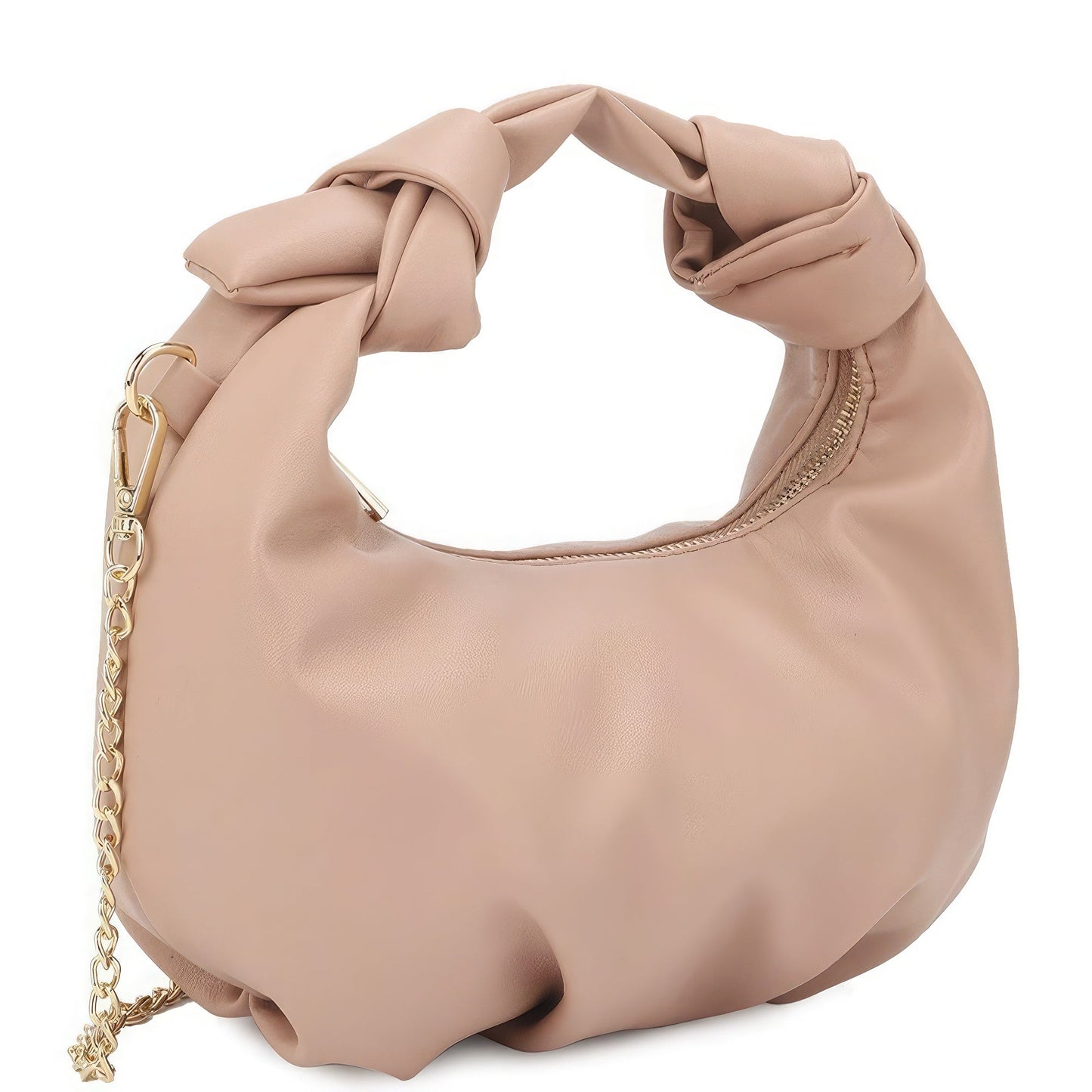 Smooth Round Handle Zipper Bag | Sugarz Chique Boutique