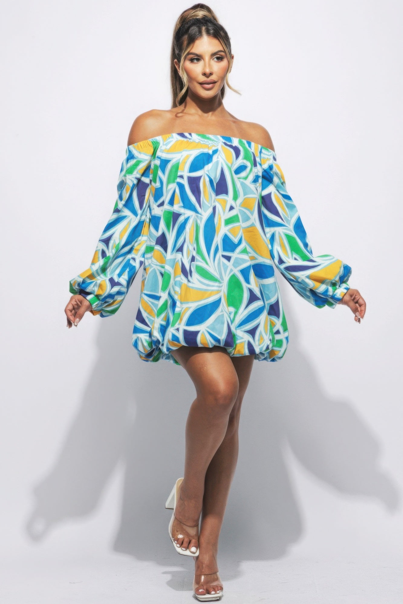 Off Shoulder Bubble Dress | Sugarz Chique Boutique