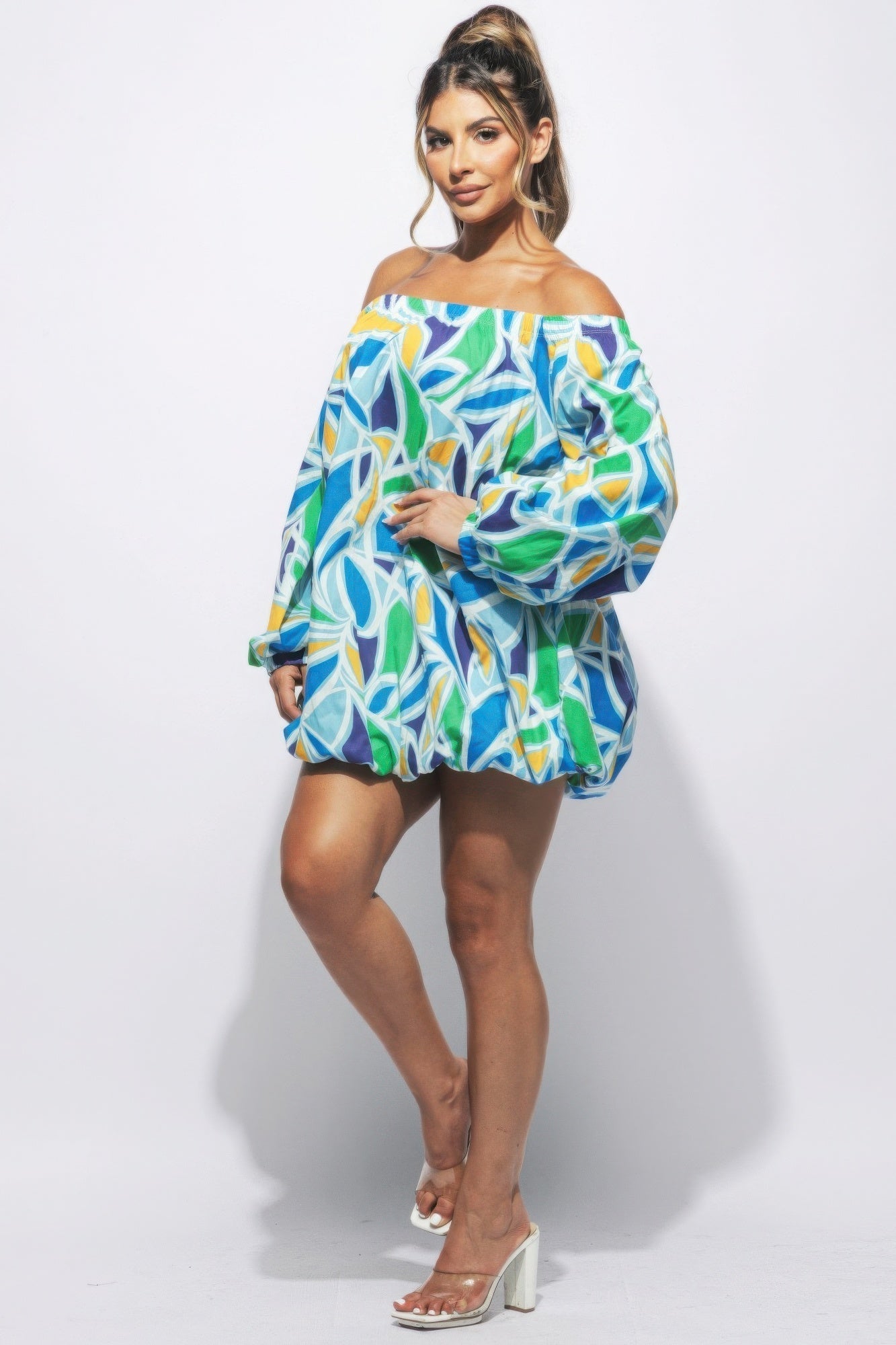 Off Shoulder Bubble Dress | Sugarz Chique Boutique