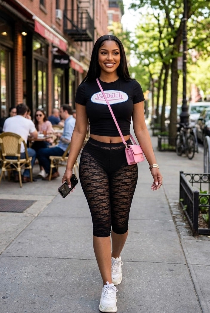 Lace Capri Shorts
