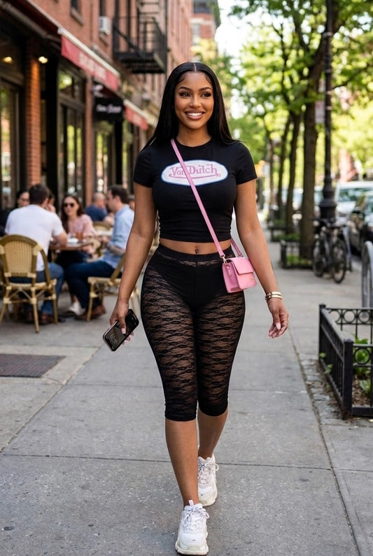 Lace Capri Shorts
