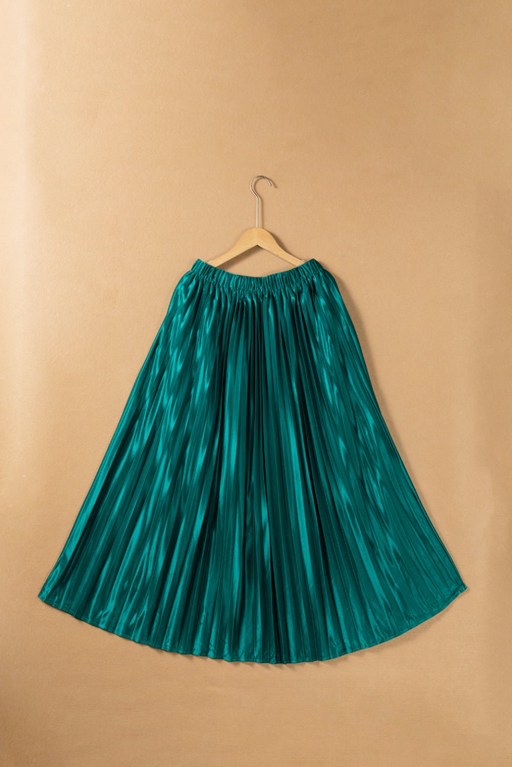 Elastic Waist Pleated Midi Skirt | Sugarz Chique Boutique