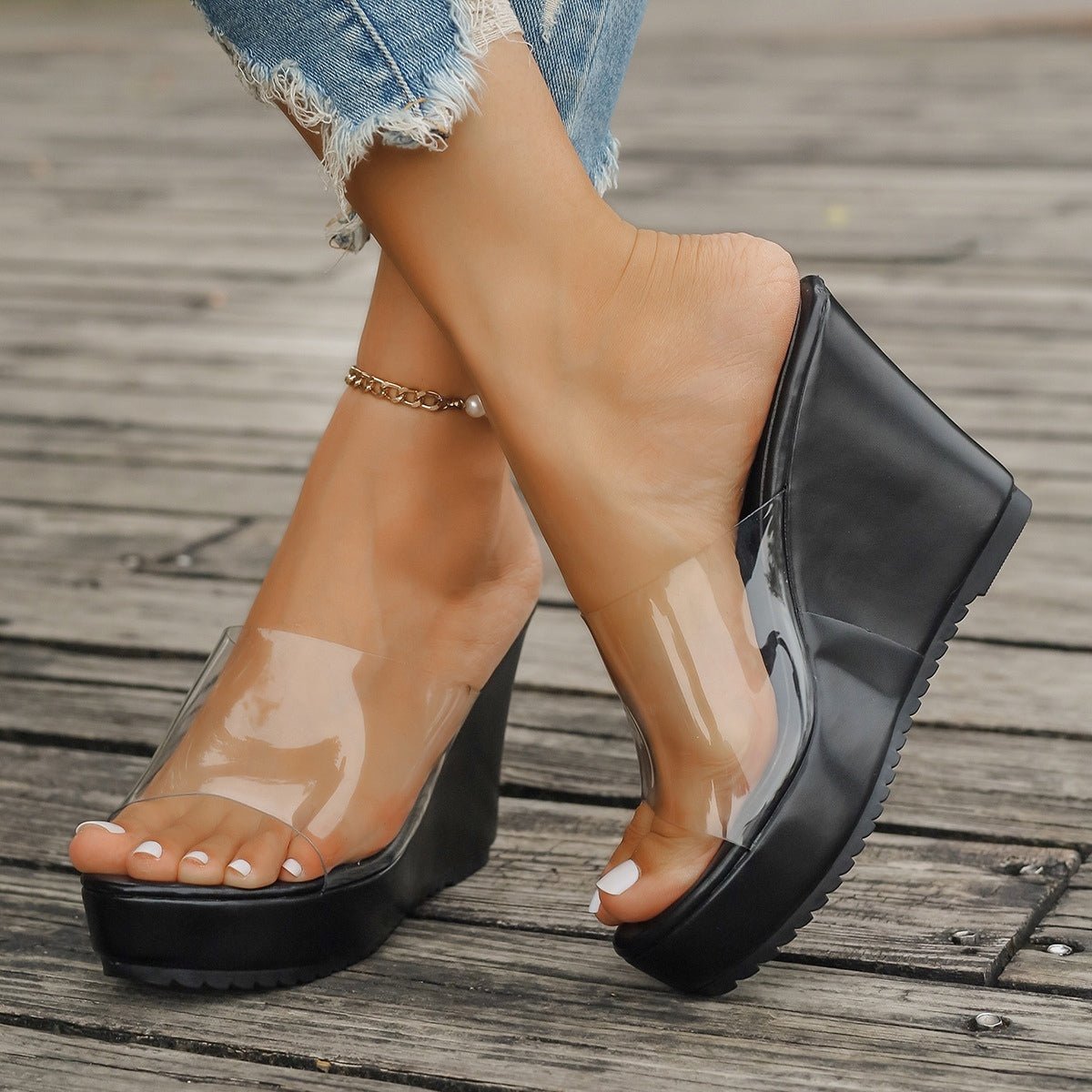 Open Toe Wedge Sandals | Sugarz Chique Boutique