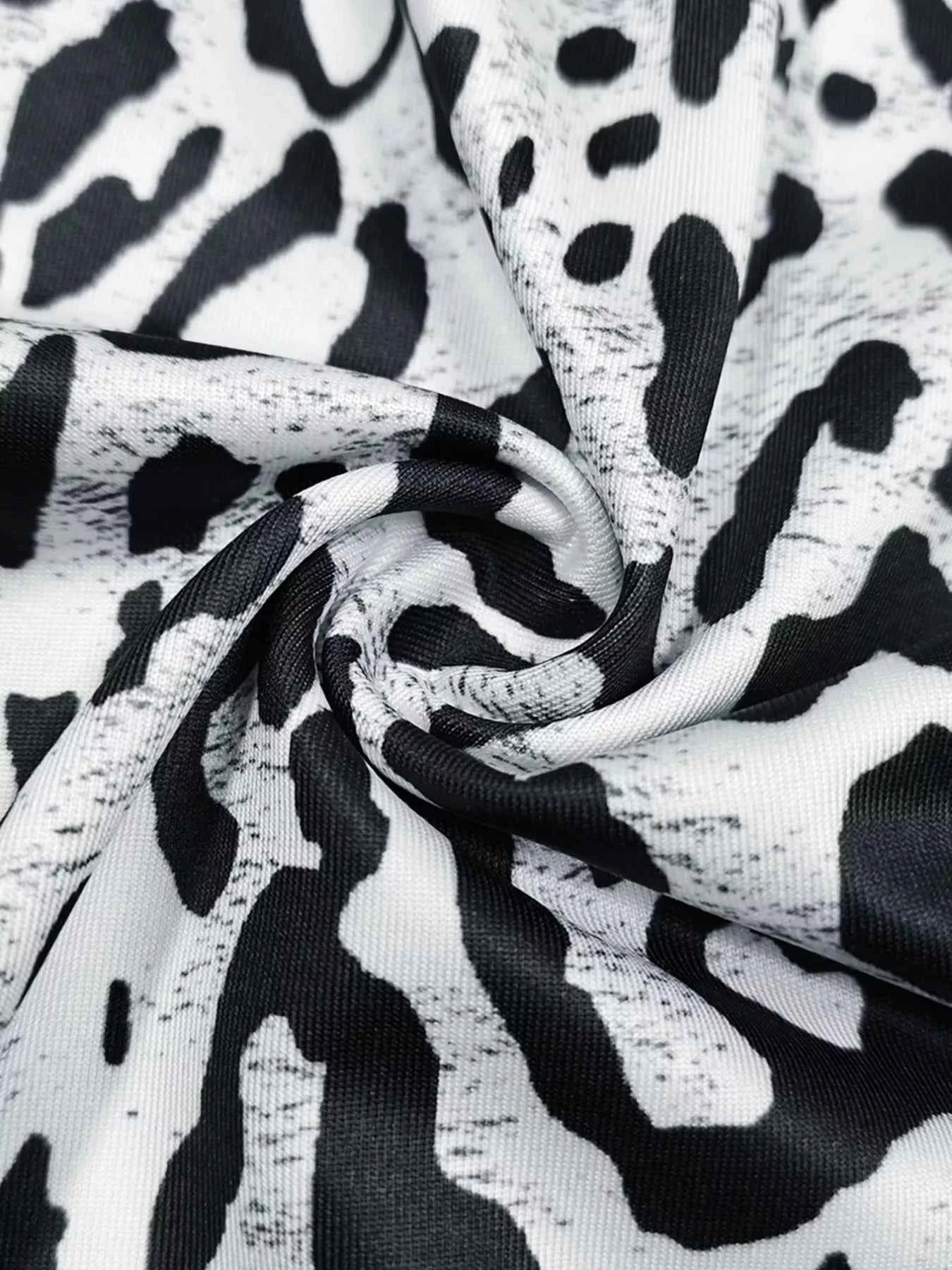 Plus Size Leopard Print Bodycon Maxi Dress