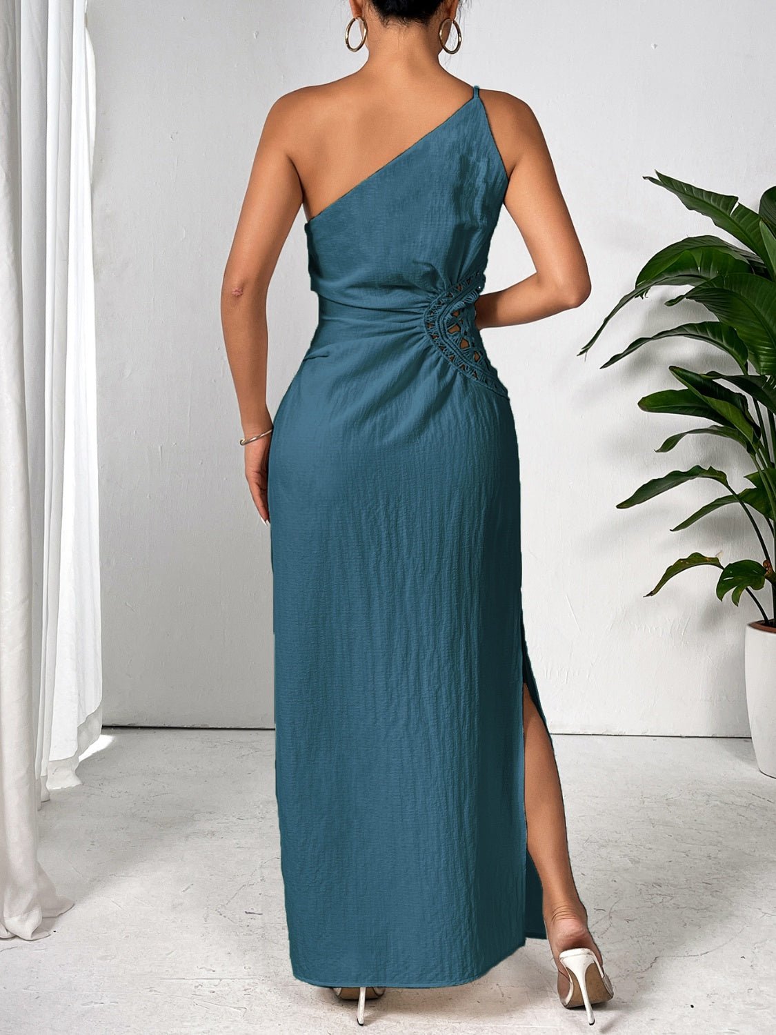 Honey Slit One Shoulder Sleeveless Maxi Dress | Sugarz Chique Boutique