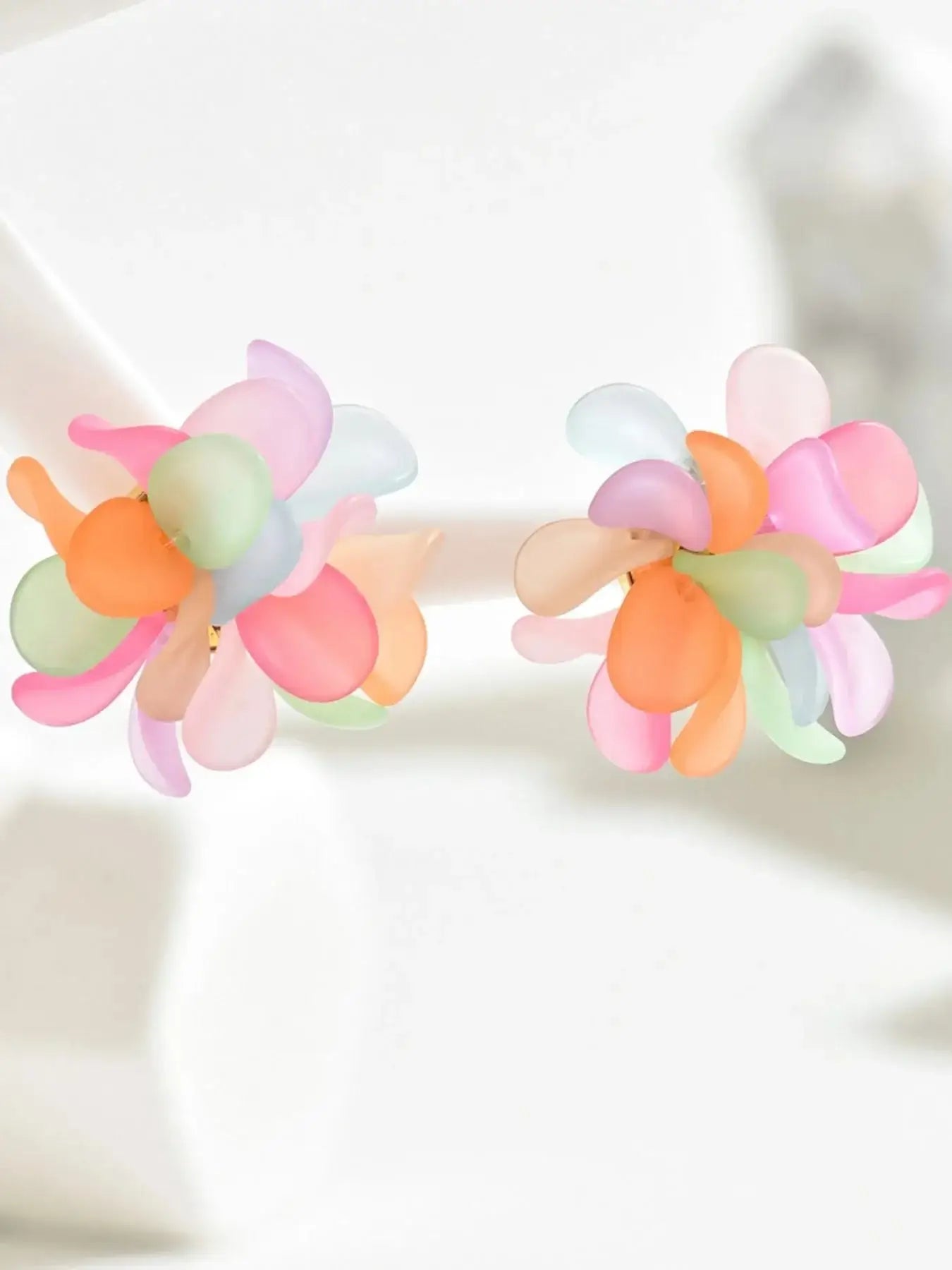 Acrylic Colorful Flower Stud Earrin - Sugarz Chique Boutique