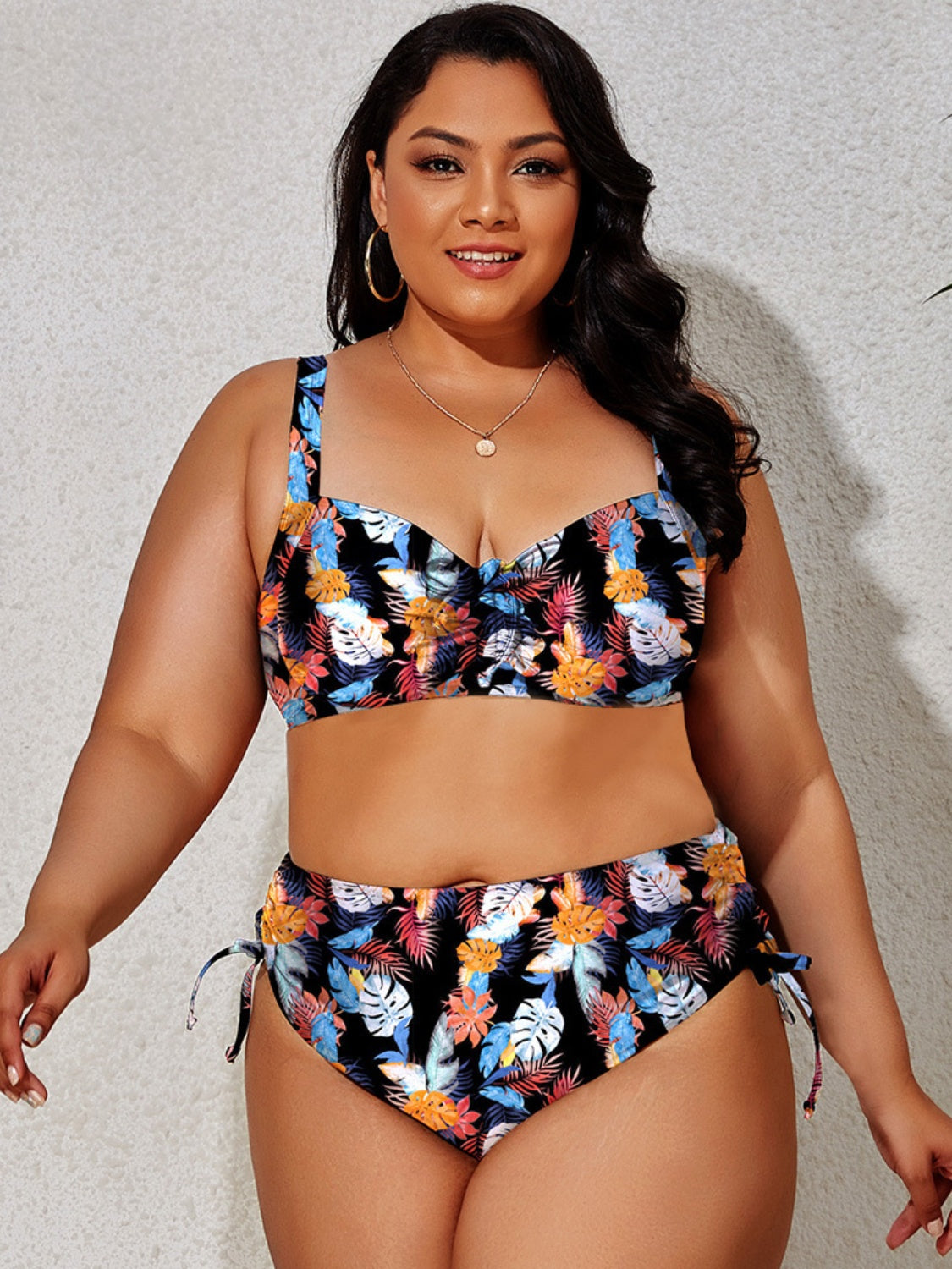 Plus Size Printed Wide Strap Two-Piece Swim Set | Sugarz Chique Boutique