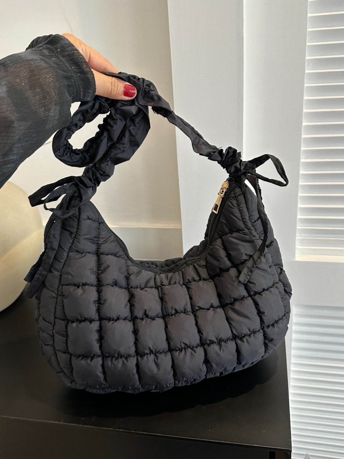 Bubble Texture Ruched Strap Quilted Shoulder Bag | Sugarz Chique Boutique