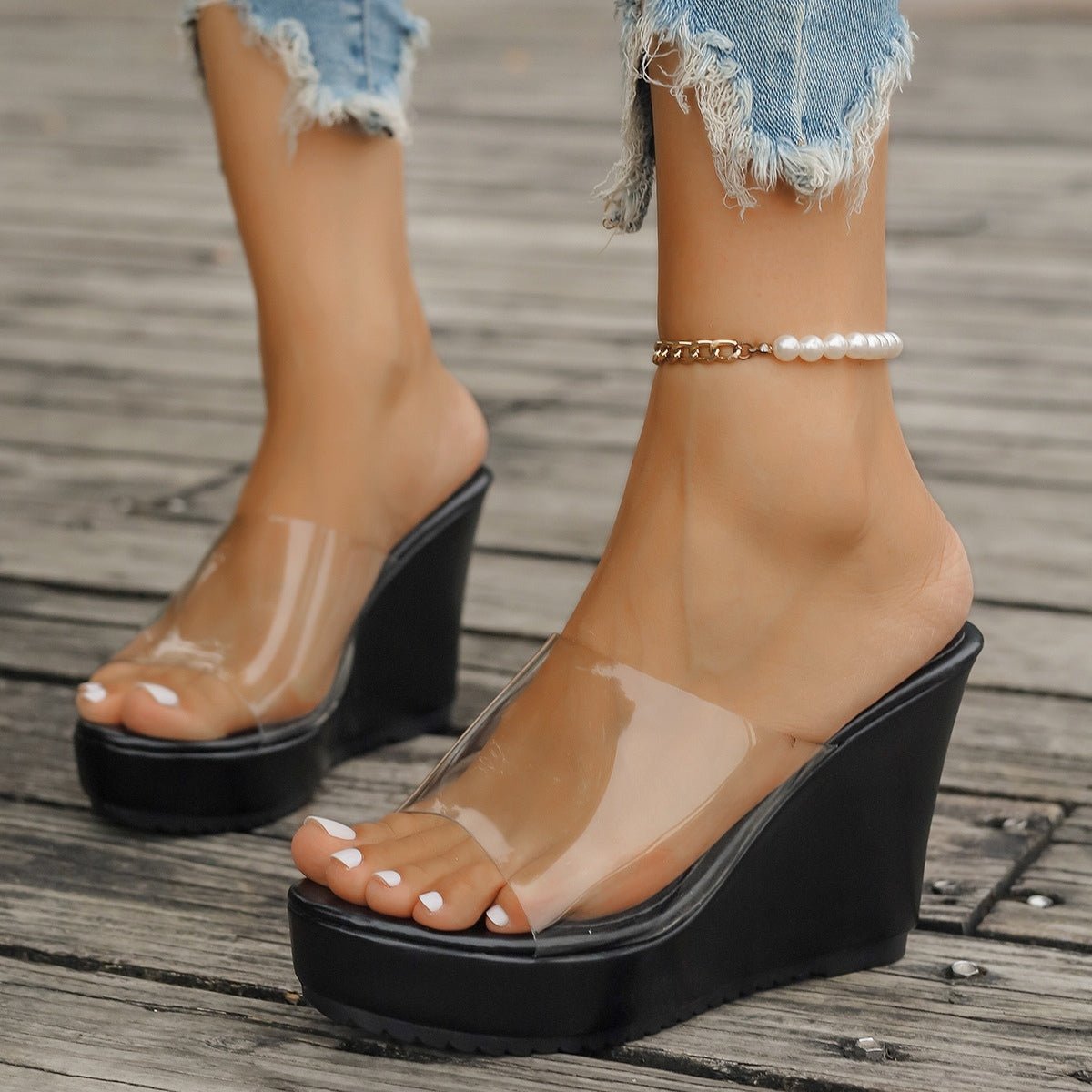 Open Toe Wedge Sandals | Sugarz Chique Boutique