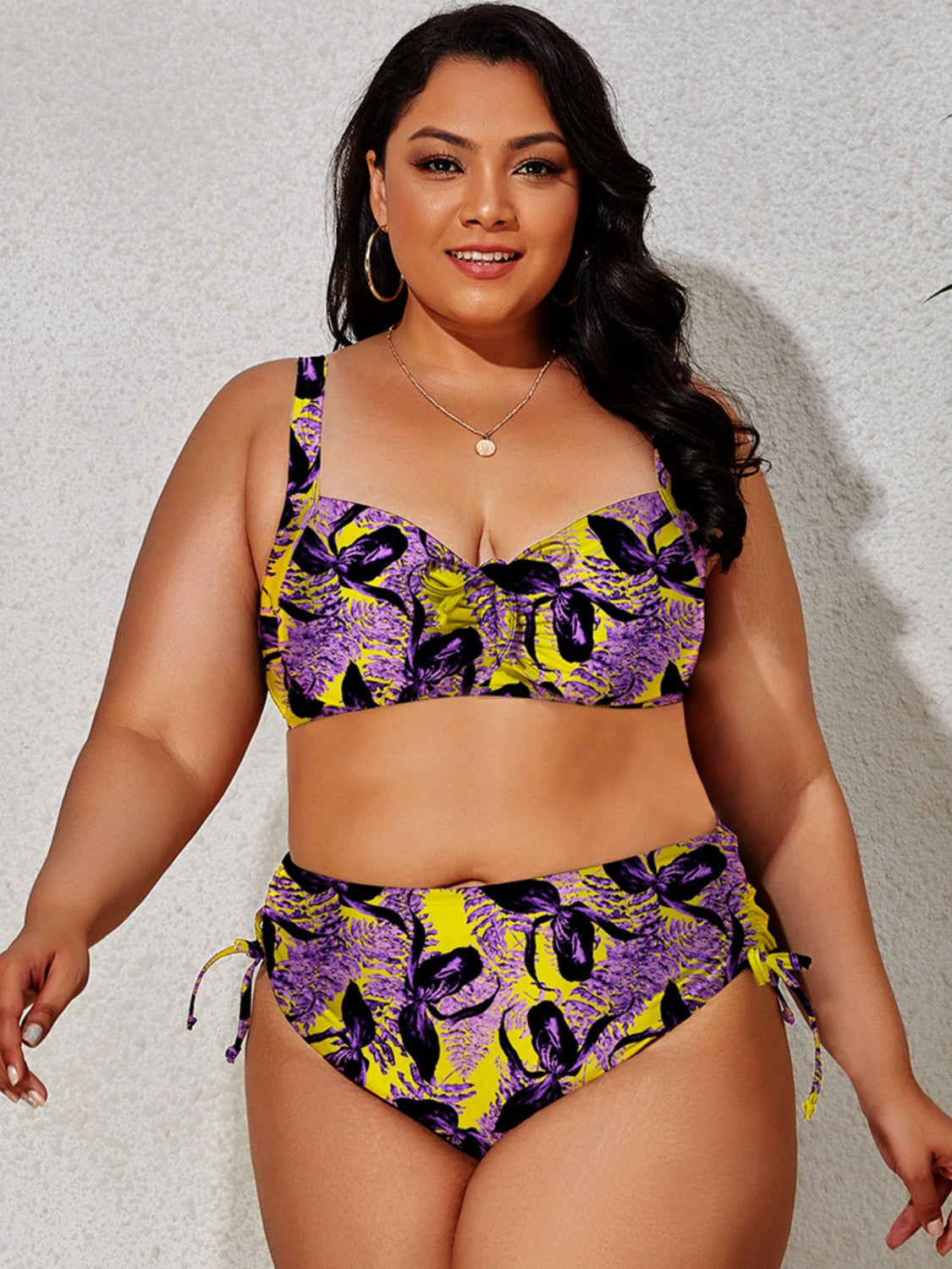 Plus Size Printed Wide Strap Two-Piece Swim Set | Sugarz Chique Boutique