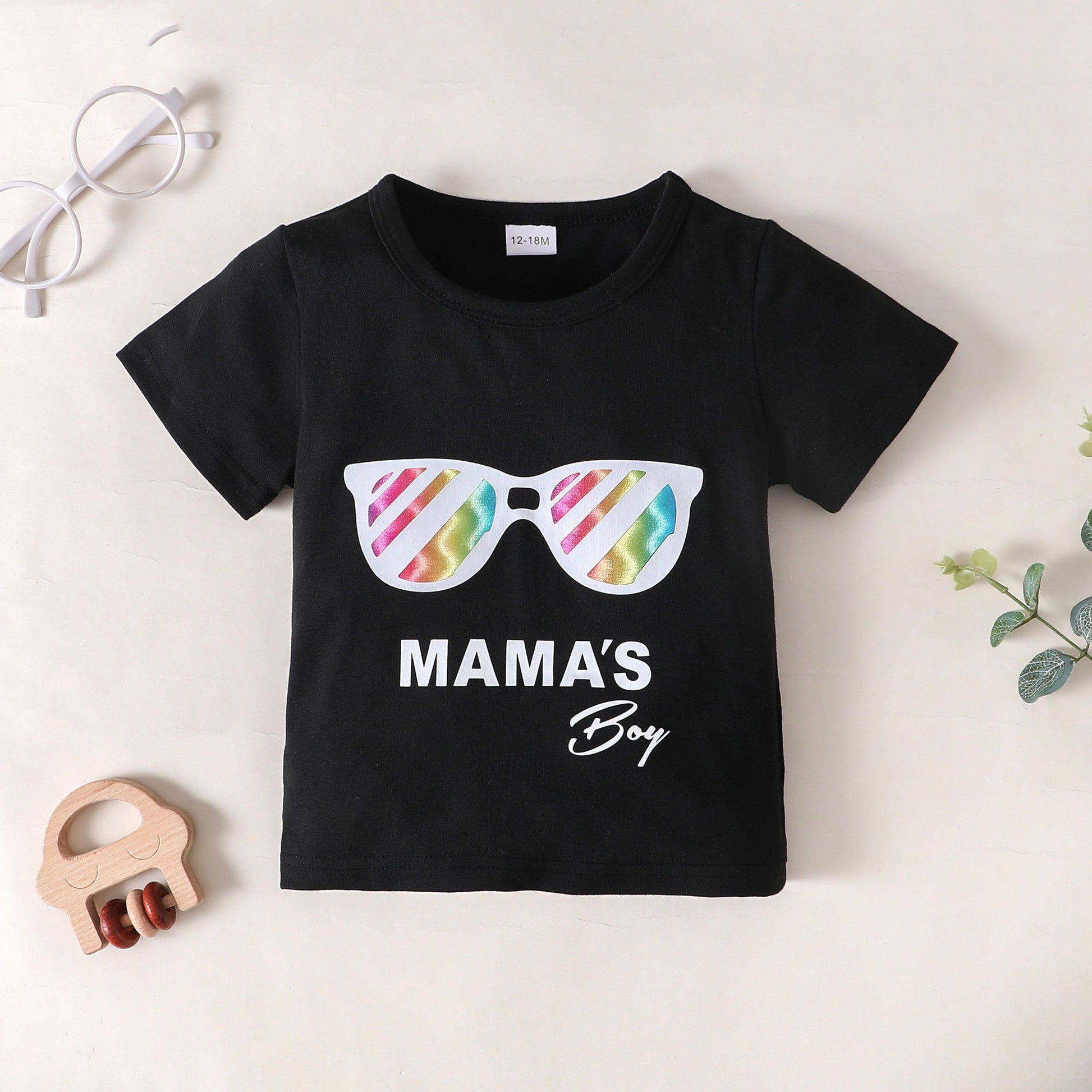 MAMA'S BOY Graphic T-Shirt and Camouflage Shorts Set | Sugarz Chique Boutique