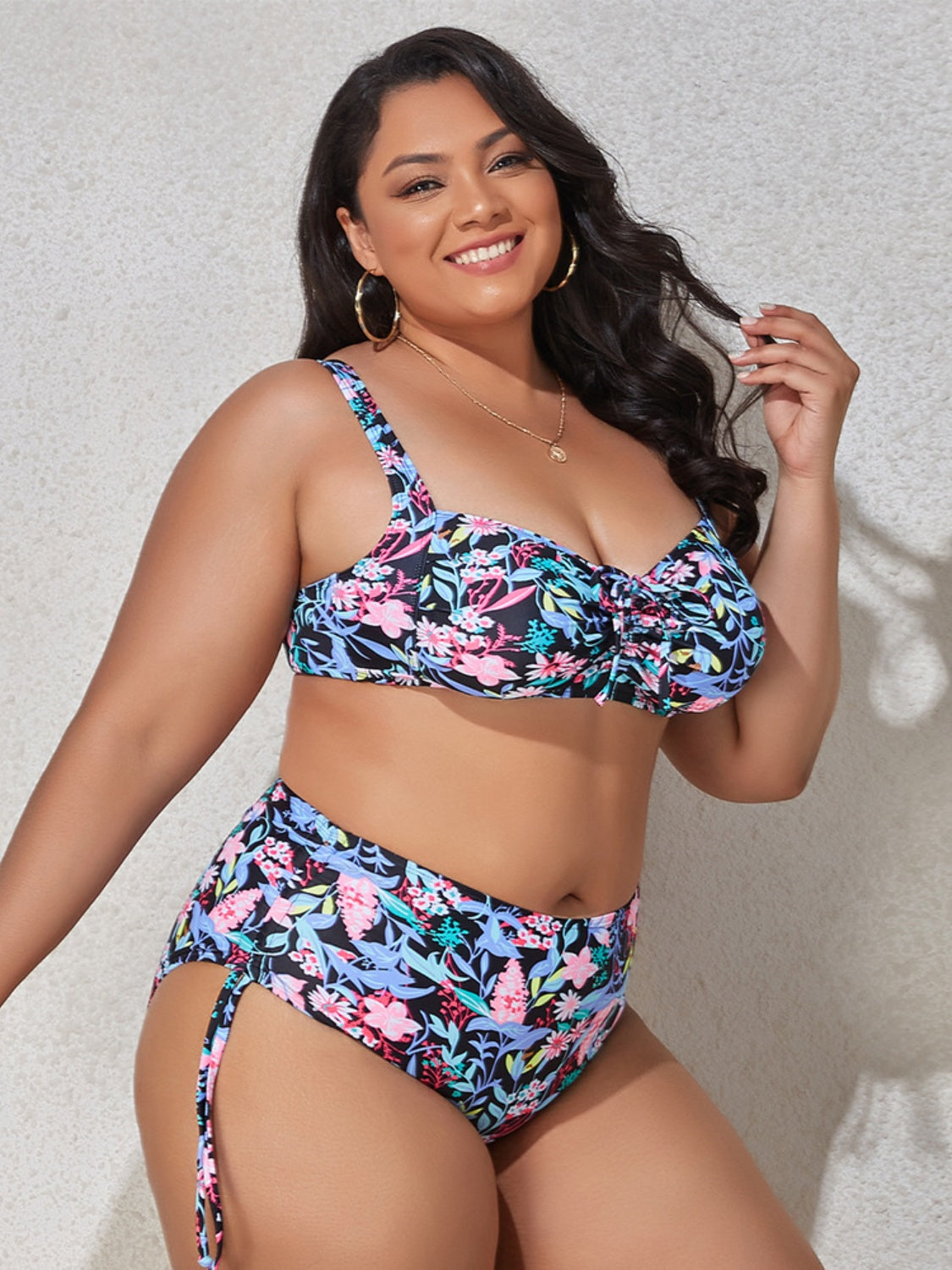 Plus Size Printed Wide Strap Two-Piece Swim Set | Sugarz Chique Boutique