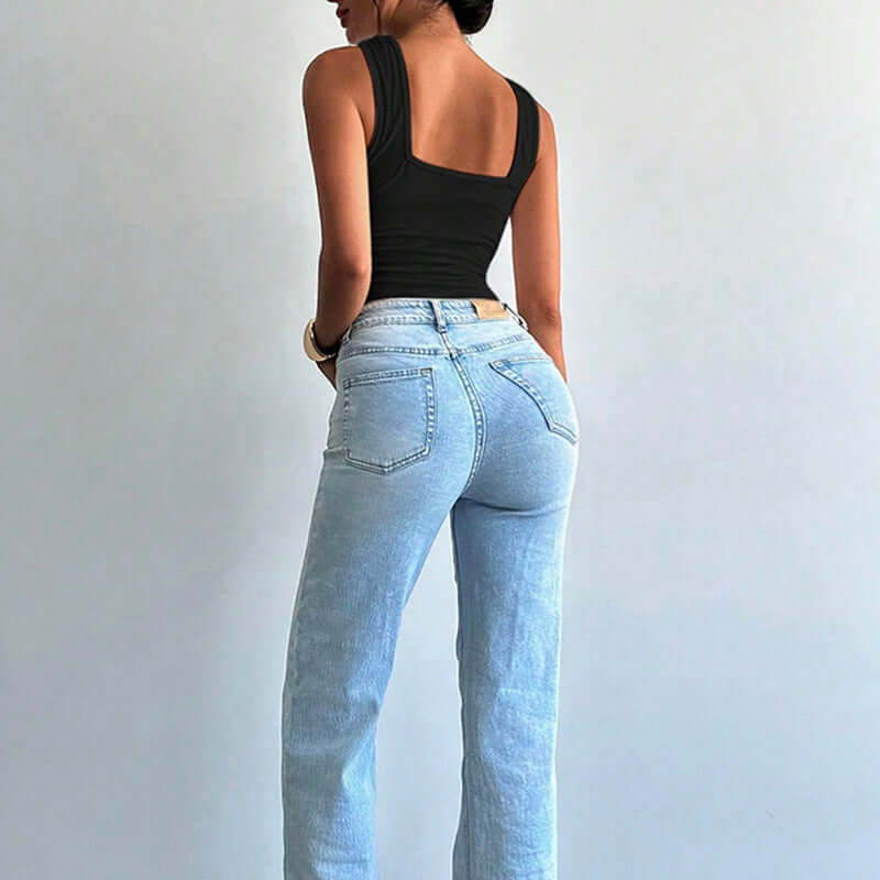 Women's Criss Cross Halter Bodysuit Ring Cut Out Sleeveless Fitted Leotard Tops - Sugarz Chique Boutique