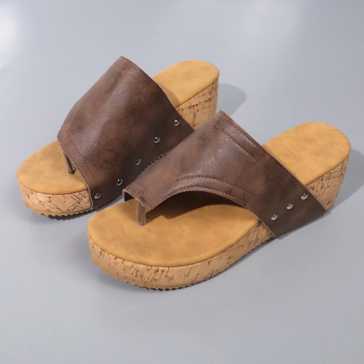 PU Leather Wedge Sandals | Sugarz Chique Boutique