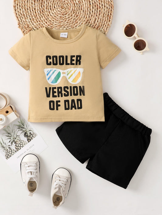 Boys COOLER VERSION OF DAD Tee and Shorts Set | Sugarz Chique Boutique