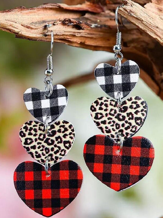 Printed PU Leather Dangle Earrings | Sugarz Chique Boutique