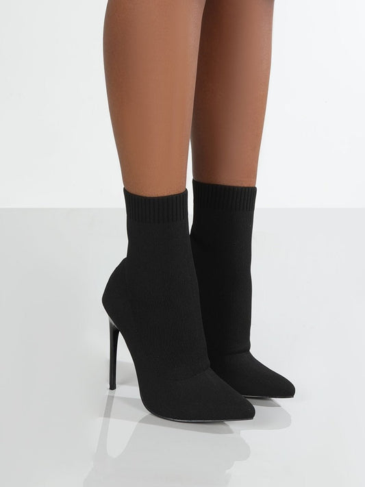 Mesh Point Toe Stiletto Boots | Sugarz Chique Boutique