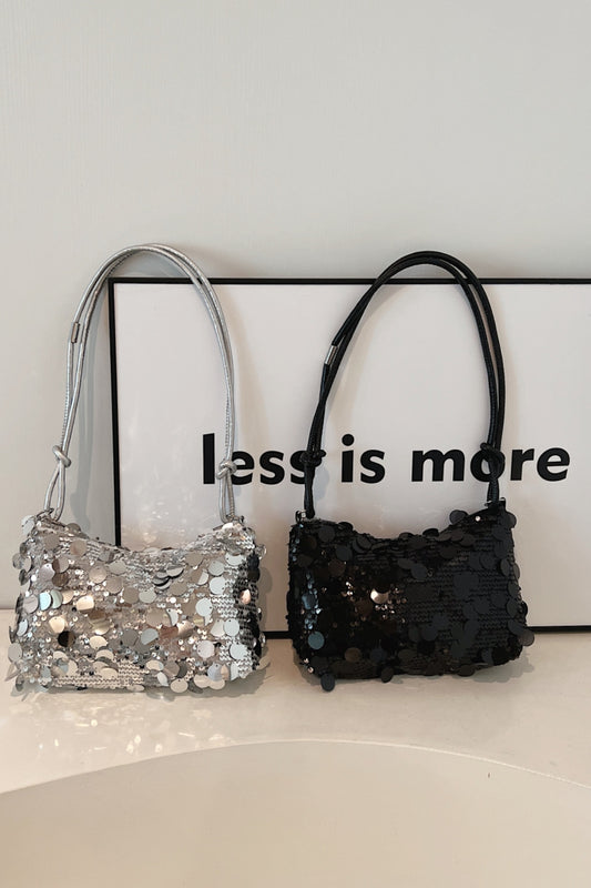 Sequin Knotted Straps Shoulder Bag | Sugarz Chique Boutique