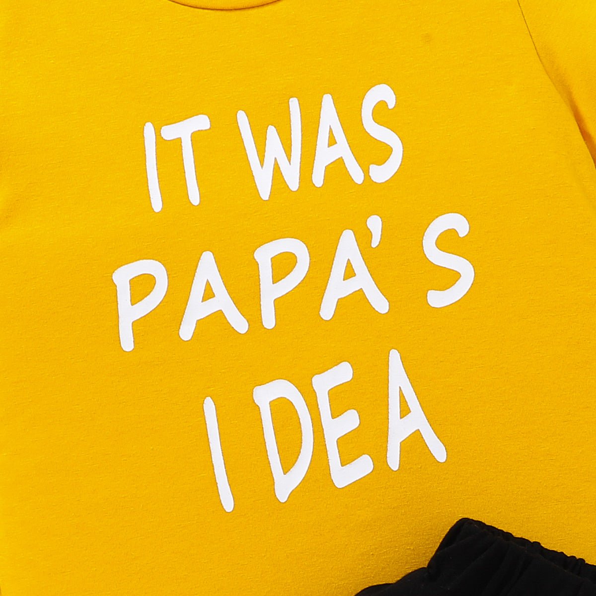 Kids IT WAS PAPA'S IDEA Graphic Tee and Shorts Set | Sugarz Chique Boutique