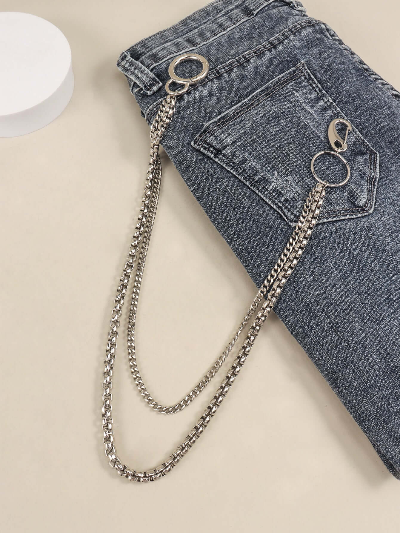 Double - Layered Metal Chain Belt - Sugarz Chique Boutique