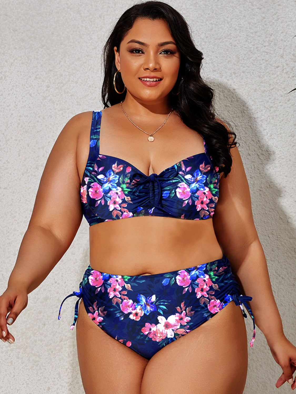 Plus Size Printed Wide Strap Two-Piece Swim Set | Sugarz Chique Boutique