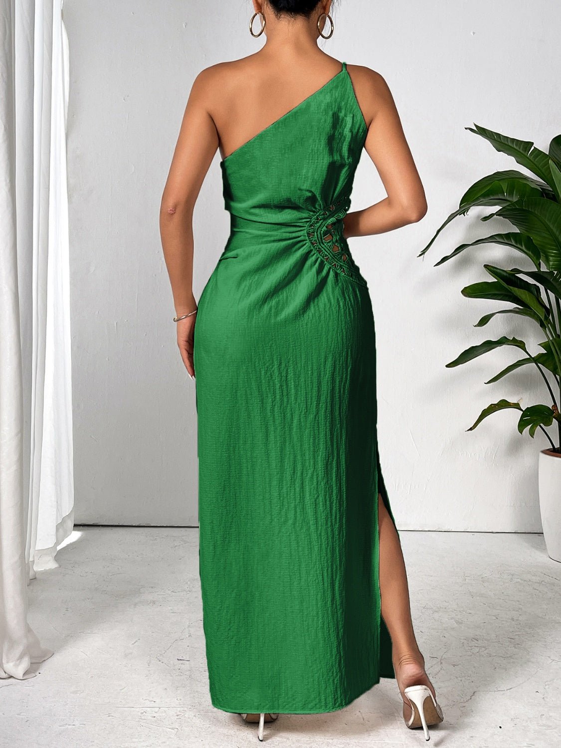 Honey Slit One Shoulder Sleeveless Maxi Dress | Sugarz Chique Boutique