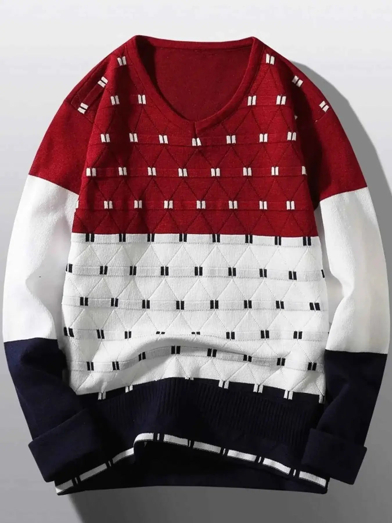 Men's V-Neck Long Sleeve Sweater