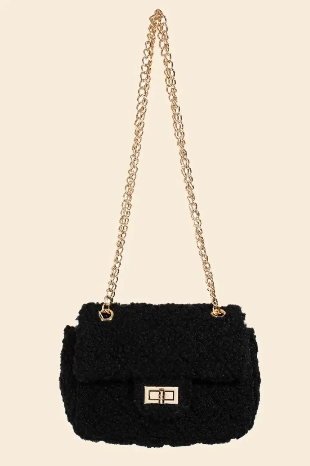 Fame Faux Fur Rectangle Crossbody Bag - Sugarz Chique Boutique