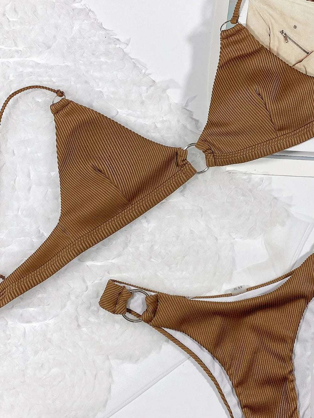 Plunge Spaghetti Strap Swim Set | Sugarz Chique Boutique