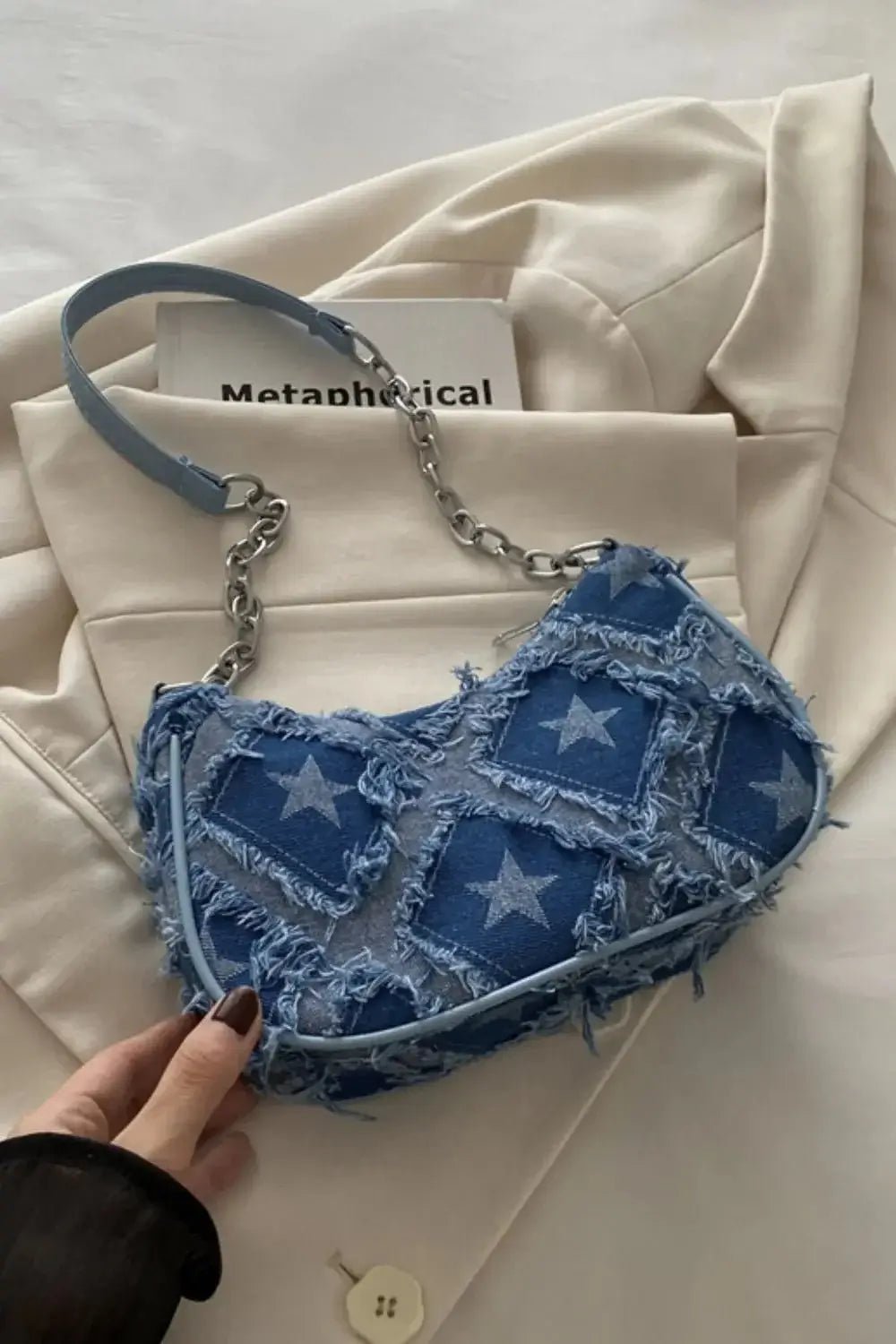 Fringe Star Print Shoulder Bag - Sugarz Chique Boutique