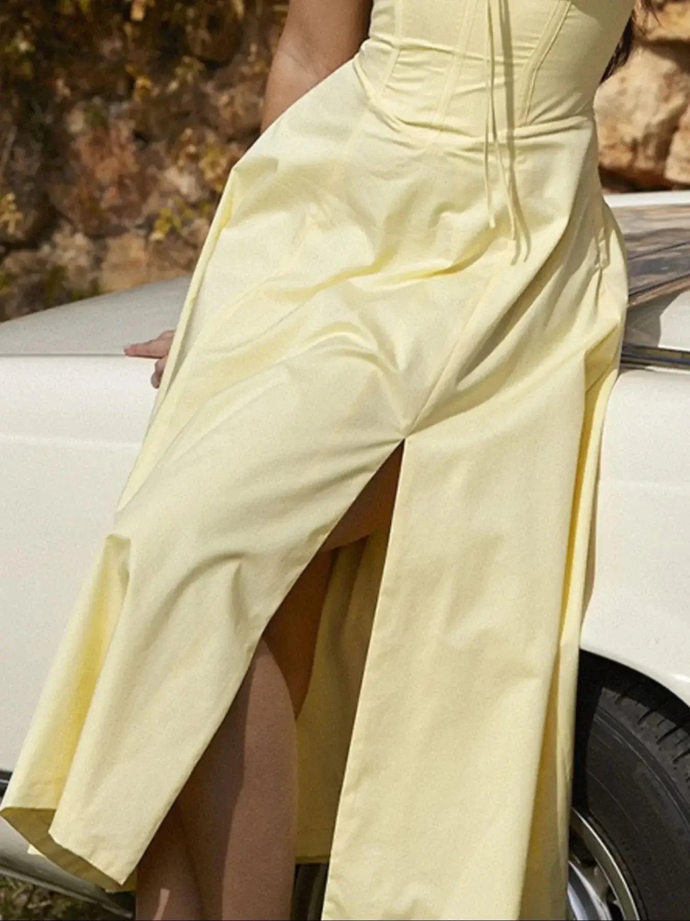 Full Size Slit Sweetheart Neck Cami Dress Plus Size - Sugarz Chique Boutique