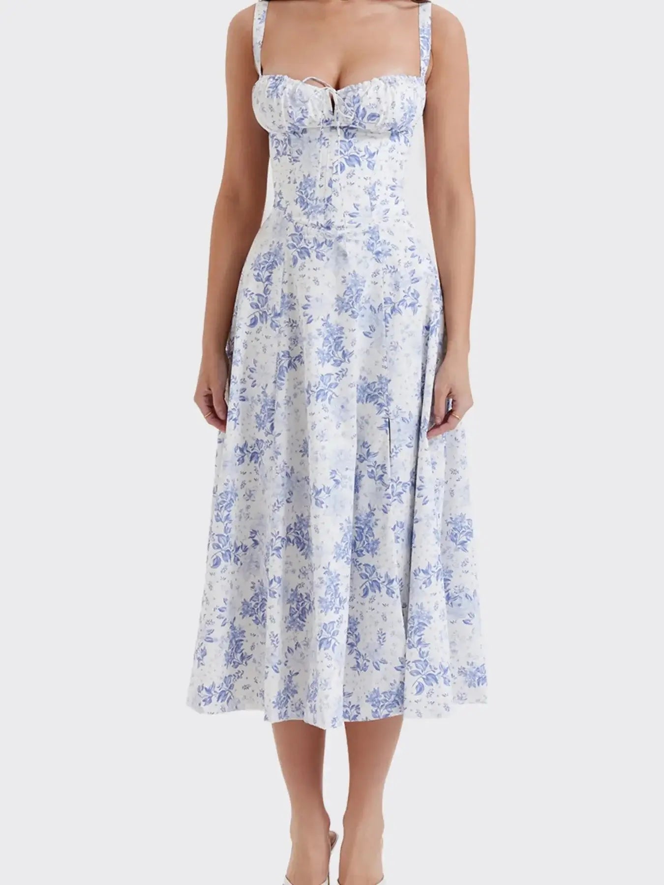 Full Size Slit Sweetheart Neck Cami Dress Plus Size - Sugarz Chique Boutique