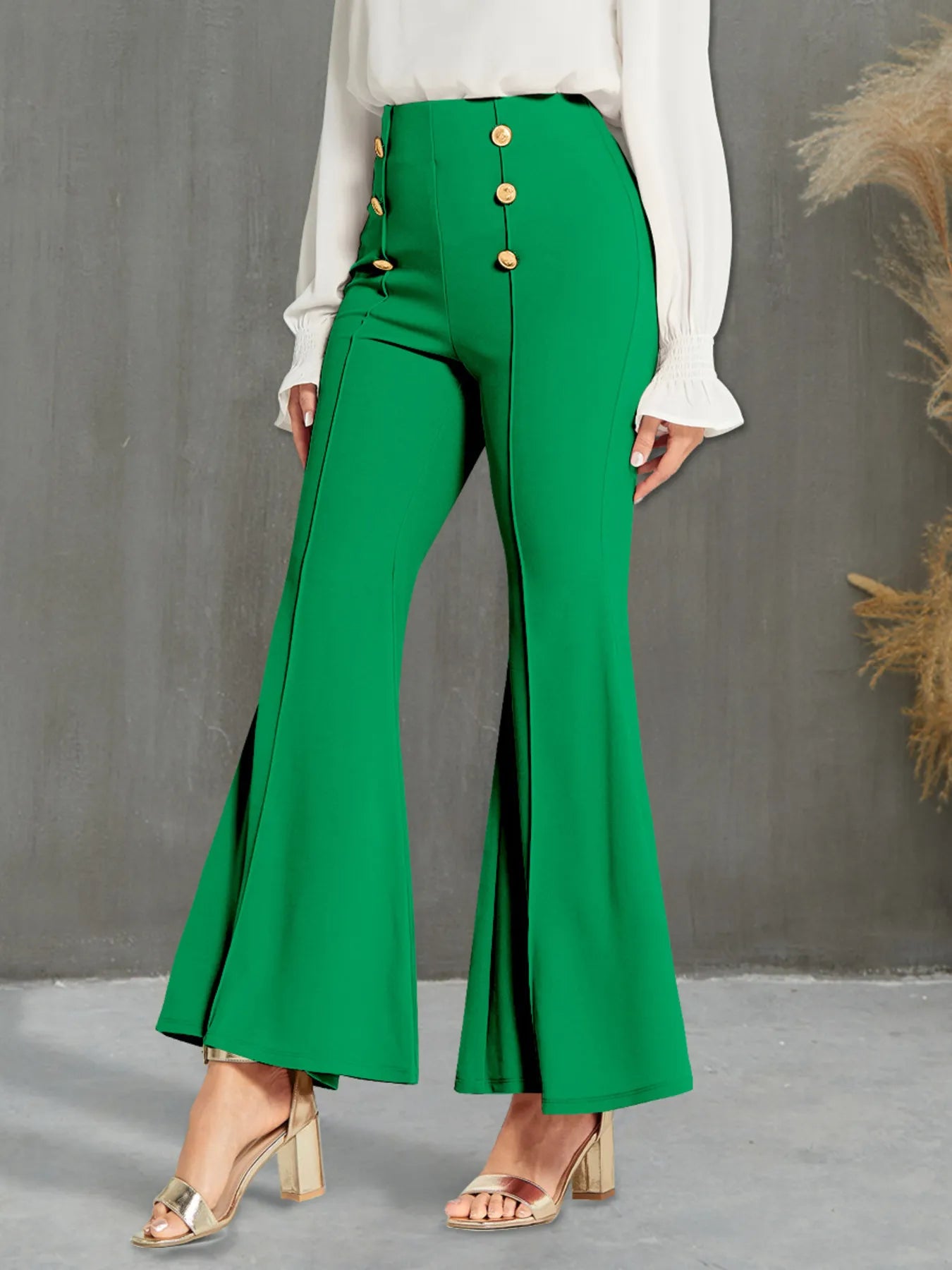 High Waisted Flare Pants - Sugarz Chique Boutique